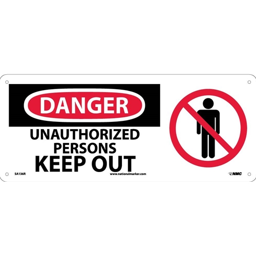 Danger Unauthorized Persons Keep Out Sign (SA136R)