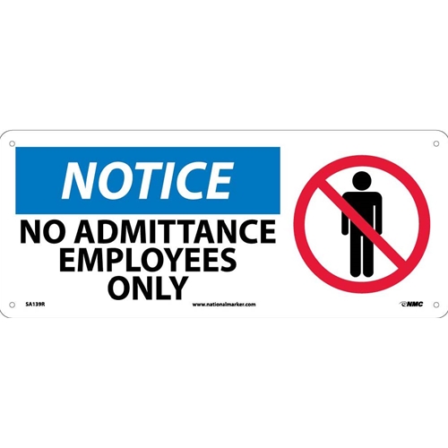 Notice No Admittance Employees Only (SA139R)