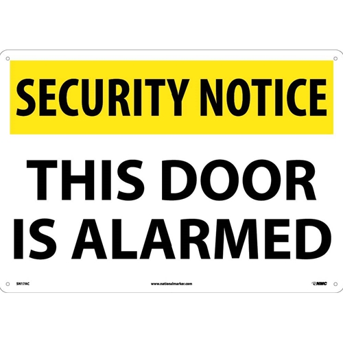 Security Notice This Door Is Alarmed Sign (SN17AC)