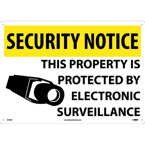 Security Notice Electronic Surveillance Sign (SN18RC)