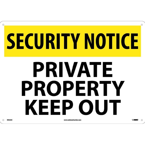 Security Notice Private Property Keep Out Sign (SN25AC)
