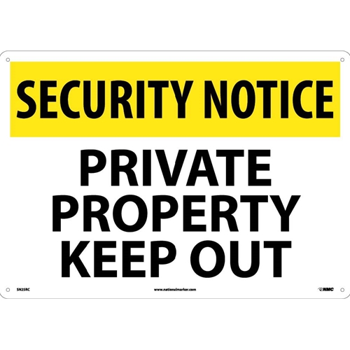 Security Notice Private Property Keep Out Sign (SN25RC)