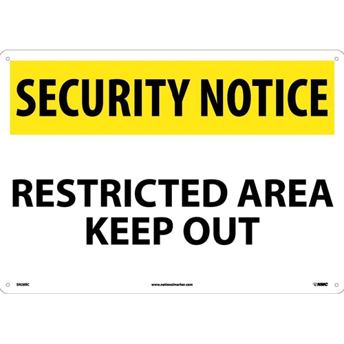 Security Notice Restricted Area Keep Out Sign (SN28RC)
