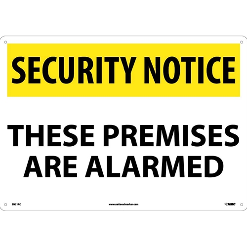 Security Notice These Premises Are Alarmed Sign (SN31RC)