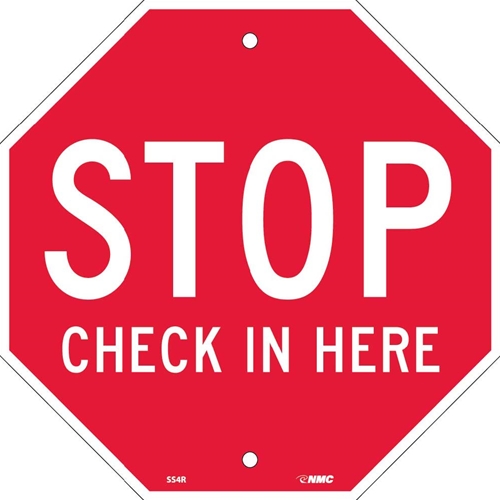 Stop Check In Here Sign (SS4R)