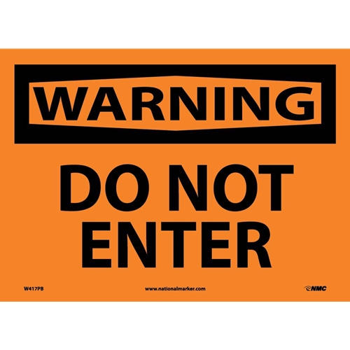Warning Do Not Enter Sign (W417PB)