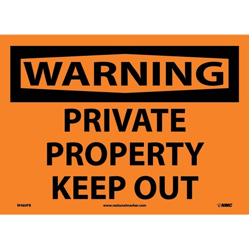 Warning Private Property Keep Out Sign (W460PB)