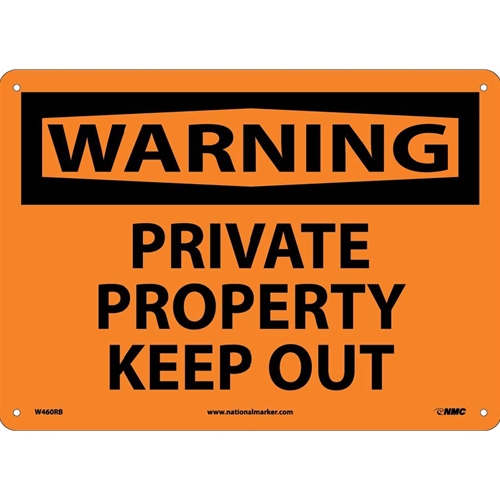 Warning Private Property Keep Out Sign (W460RB)