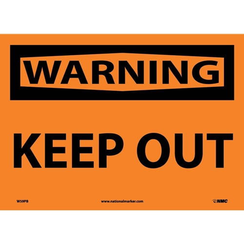 Warning Keep Out Sign (W59PB)