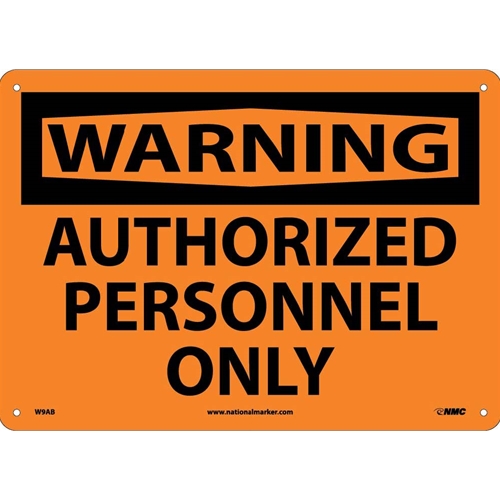 Warning Authorized Personnel Only Sign (W9AB)