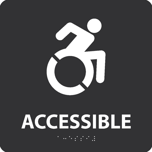 Handicapped Entrance New York Braille Sign (ADA181WBK)