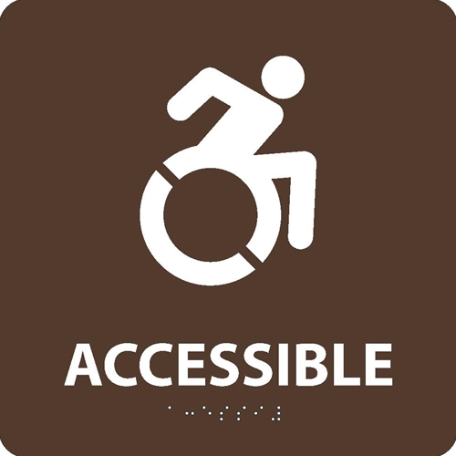 Handicapped Entrance New York Braille Sign (ADA181WBR)