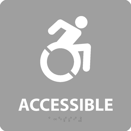 Handicapped Entrance New York Braille Sign (ADA181WGR)