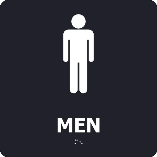 Men Braille Sign (ADA1WBK)