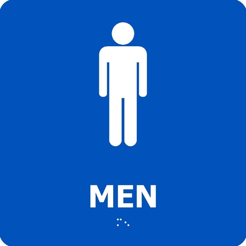 Men Braille Sign (ADA1WBL)