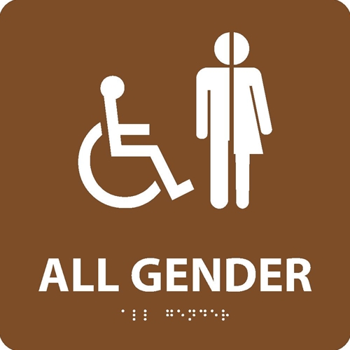 All Gender/Handicapped Braille Ada Sign (ADA22BR)