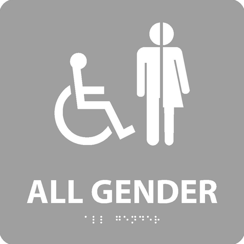 All Gender/Handicapped Braille Ada Sign (ADA22GR)