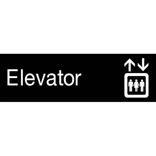 Elevator Engraved Sign (EN11BK)