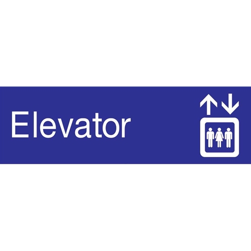 Elevator Engraved Sign (EN11BL)