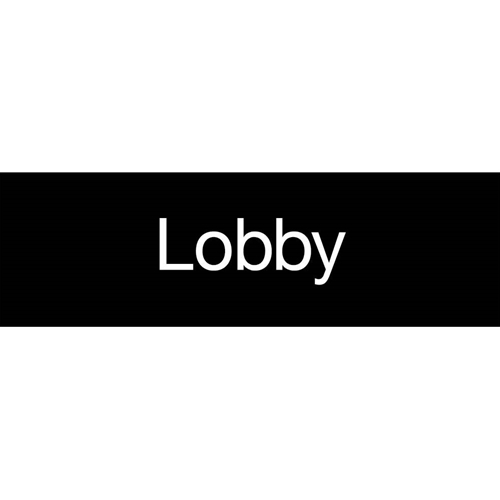 Lobby Engraved Sign (EN12BK)