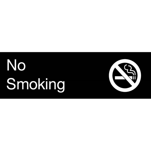 No Smoking Engraved Sign (EN15BK)