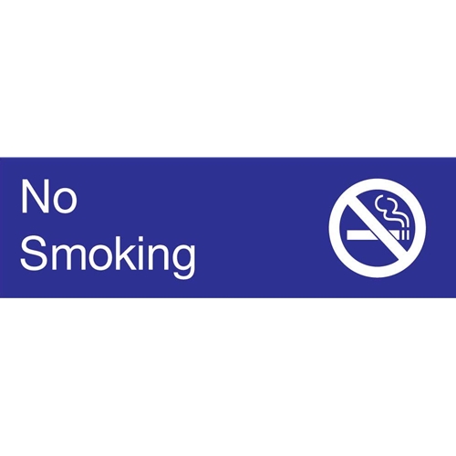 No Smoking Engraved Sign (EN15BL)