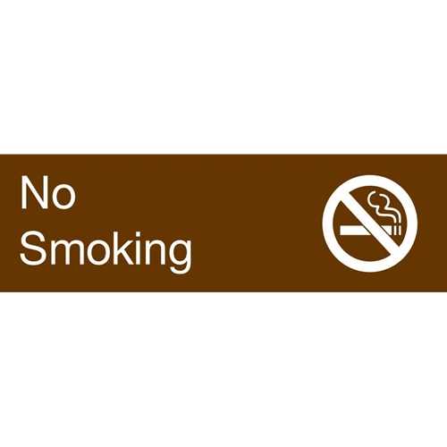 No Smoking Engraved Sign (EN15BN)