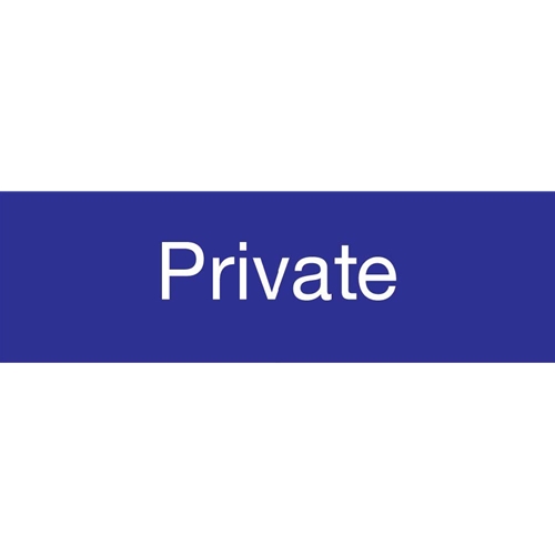 Private Engraved Sign (EN17BL)