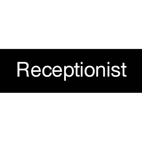 Receptionist Engraved Sign (EN18BK)