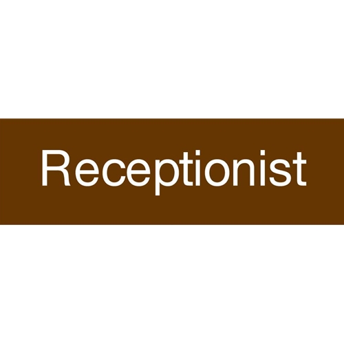 Receptionist Engraved Sign (EN18BN)