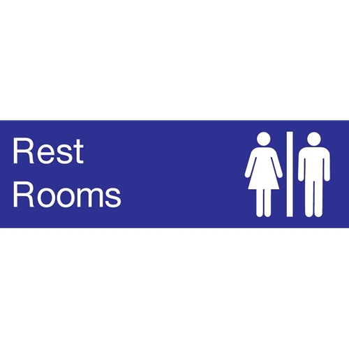 Rest Rooms Engraved Sign (EN19BL)