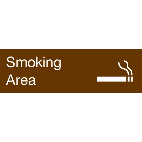 Smoking Area Engraved Sign (EN21BN)