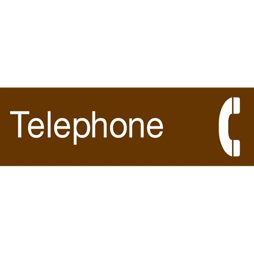 Telephone Engraved Sign (EN23BN)