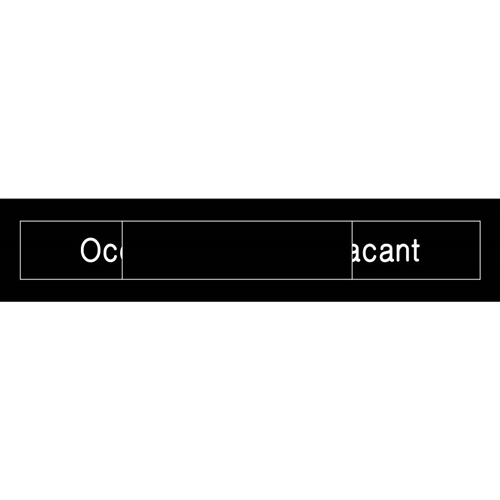Vacant Engraved Office Occupancy Sign (EN302BK)