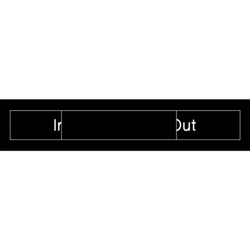 In Out Engraved Office Occupancy Sign (EN306BK)