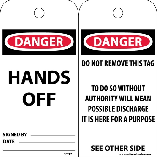 Danger Hands Off Tag (RPT17)