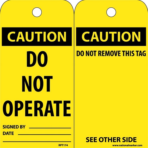 Caution Do Not Operate Tag (RPT174)