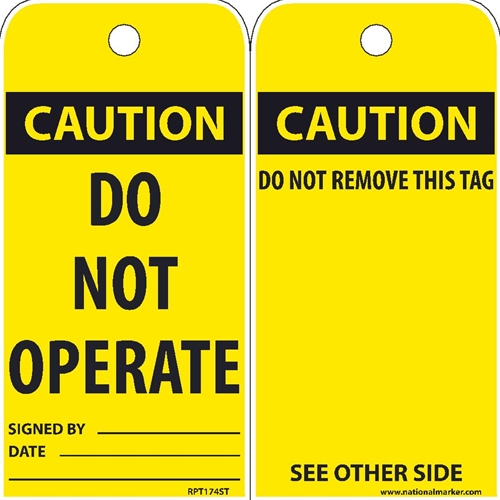 Caution Do Not Operate Tag (RPT174ST)