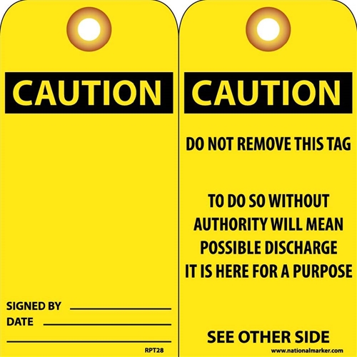 Caution Signed By___ Date___ Tag (RPT28G)