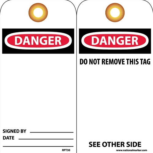 Danger Signed By___ Date___ Tag (RPT30G)