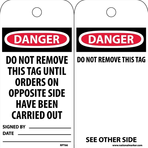 Danger Do Not Remove This Tag (RPT66)