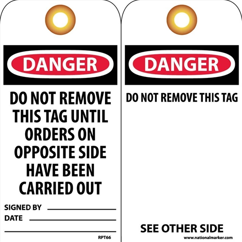 Danger Do Not Remove This Tag (RPT66G)
