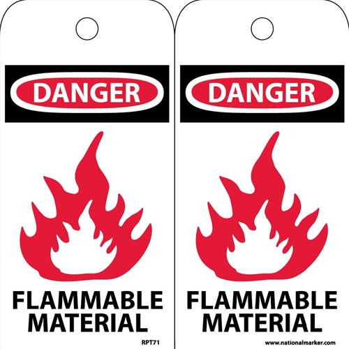 Danger Flammable Material Tag (RPT71)
