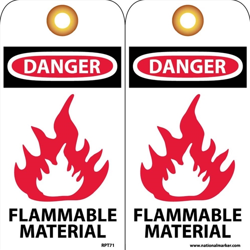Danger Flammable Material Tag (RPT71G)