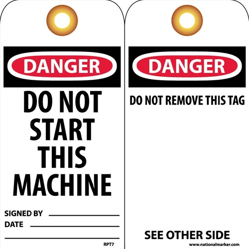 Danger Do Not Start This Machine Tag (RPT7G)