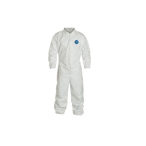 DuPont Tyvek Coverall with Zipper Front, Elastic Wrists and Ankles