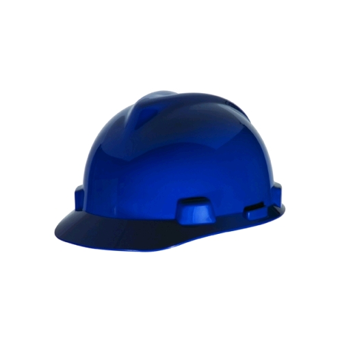 MSA 463943 V-Gard Helmet w/ Staz-On Suspension, Pin-Lock, Blue