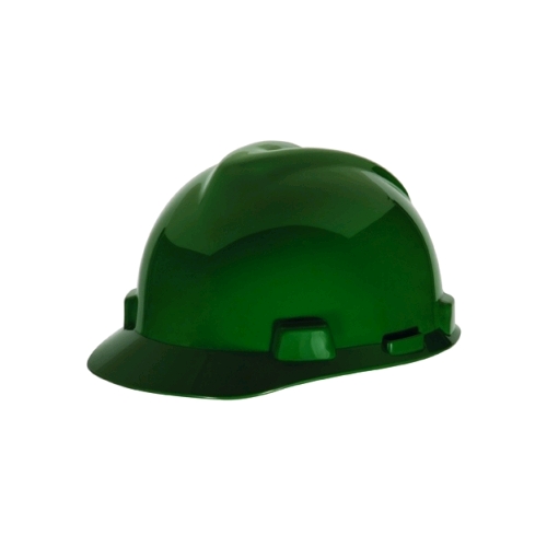 MSA 463946 V-Gard Helmet w/ Staz-On Suspension, Pin-Lock, Green