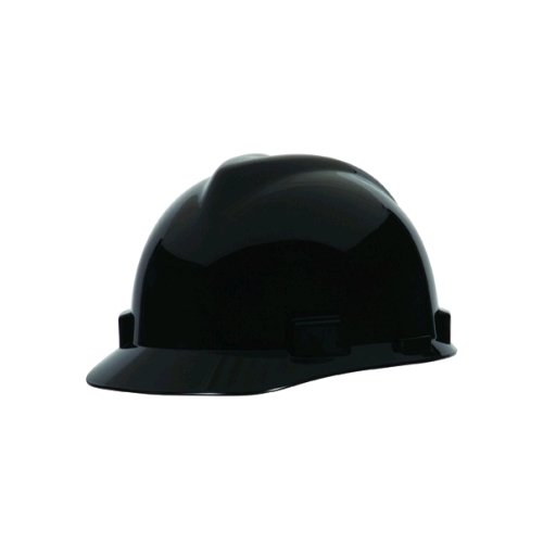 MSA 475235 V-Gard Helmet w/ Staz-On Suspension, Pin-Lock, Black