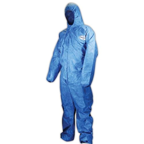 KleenGuard A60 Coveralls, Zipper Front, Storm Flap, Elastic Back, Wrists, Ankles & Hood